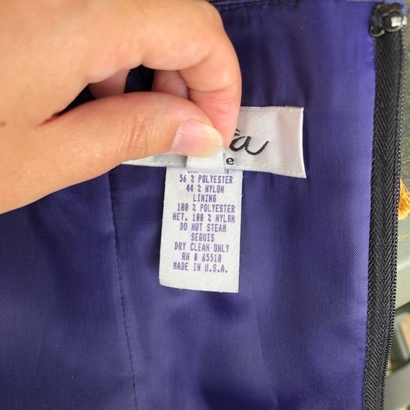 Vintage Dark Blue Grunge Corset Prom Top - Picture 4 of 4